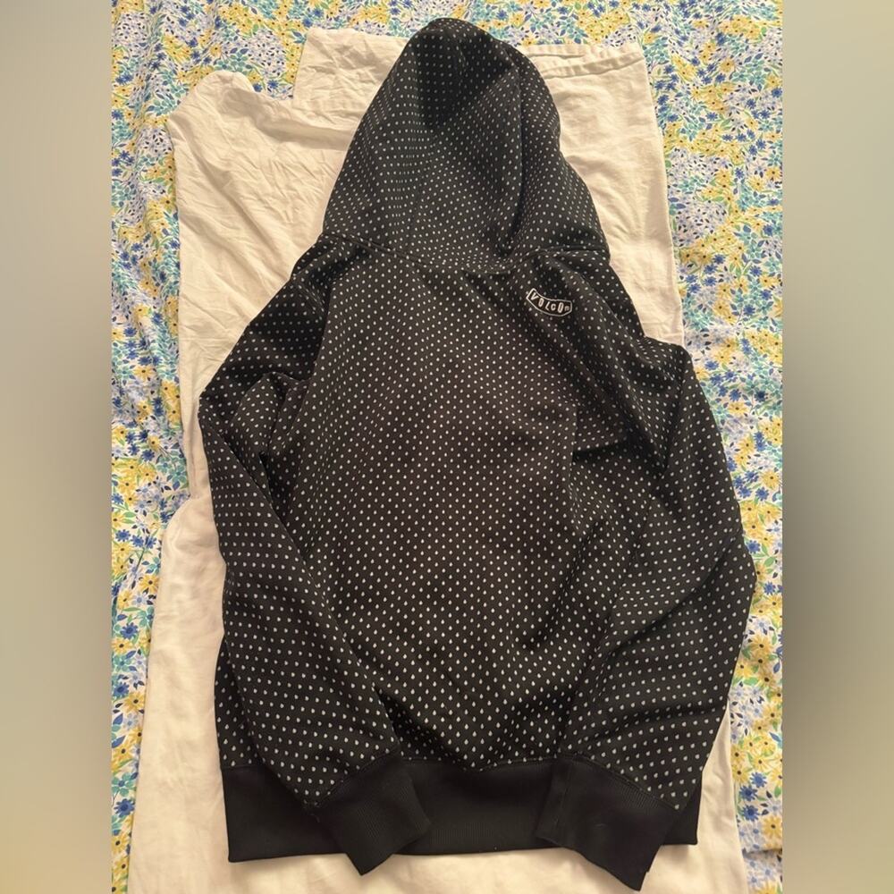 Black and White Polka Dot Hoodie - Picture 4 of 5